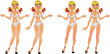 Pretty nude girl in different positions