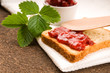 Wild strawberry jam with toast Wild strawberry jam with toast
