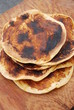 Brown crispy tortillas with mole sauce Brown crispy tortillas with mole sauce