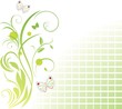 Floral ornament with butterflies