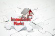 Puzzle mit Immobilien Markt und Haus