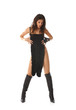 A young and sexy brunette woman in black erotic boots A young and sexy brunette woman in black erotic boots