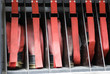 bunch of fire hoses on a firetruck