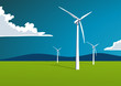 Vector: Windenergie, Illustration Windenergie, Illustration