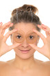 Young woman holds spiral aromas