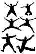 silhouette man jumping