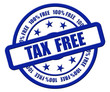 Sternen Stempel blau rel rt TAX FREE