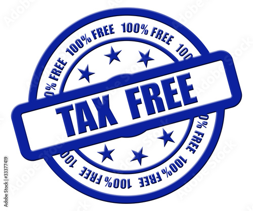 Illustration: Sternen Stempel blau rel rt TAX FREE Sternen Stempel blau rel rt TAX FREE