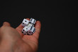 Hand rolling Dice