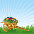 vintage wooden cart