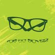 Hip Glasses Set on Grunge Background Hip Glasses Set on Grunge Background