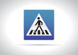 Zebra crossing, pedestrian cross warning traffic sign icon Zebra crossing, pedestrian cross warning traffic sign icon