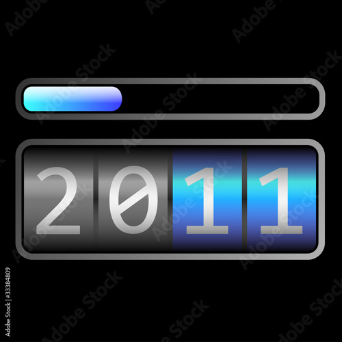 Vector: counter end year 2011 counter end year 2011
