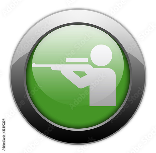 Illustration: Green Metallic Orb Button "Hunting" Green Metallic Orb Button "Hunting"