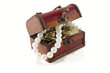 Photo: chest with coins and large pearls chest with coins and large pearls