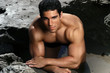 Muscular male fitness model