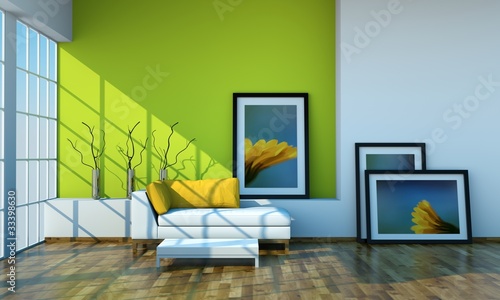 Illustration: Wohndesign - grün mit Bilder Wohndesign - grün mit Bilder