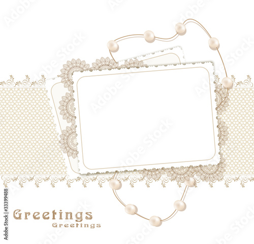 Vektor: congratulation vector retro background with ribbons,pearls,bow congratulation vector retro background with ribbons,pearls,bow