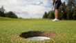 Ball rolling into the hole Ball rolling into the hole