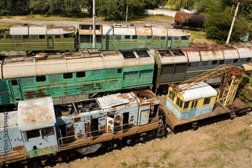 Photo: broken locomotives broken locomotives