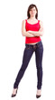 Full length portrait of a young woman