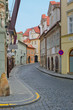 Foto: Old street with colorful houses in Prague, Small Quarter Old street with colorful houses in Prague, Small Quarter