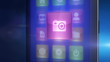 Mobile phone with icons - media concept