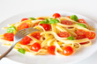 Pasta with fresh tomatoes and basil