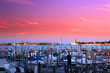 sunset of the gondola port