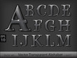 Vector: Glass alphabet Glass alphabet