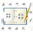 Notepad with icons
