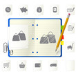 Notepad with icons