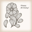 vector greeting card with flower vector greeting card with flower
