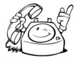Cartoon retro phone