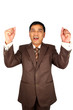 Excited Indian businessman.