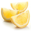 Lemon slice on a white background.