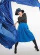 Woman and flying blue. Woman and flying blue.
