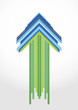 green and blue arrow