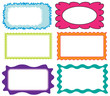 Set of colorful editable frames or stickers
