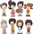Cute happy cartoon kids Cute happy cartoon kids