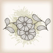 vector greeting card with flowers vector greeting card with flowers