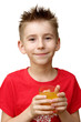 boy with glass of juice