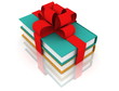 books with a bow on white background books with a bow on white background