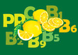 Fruit and vitamins that they contain. Juicy Lemons.