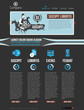 Website design template with infographics