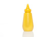 A yellow mustard bottle