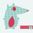 Greeting card with Fox - for scrapbook, invitation, celebration