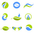 Water and earth symbols