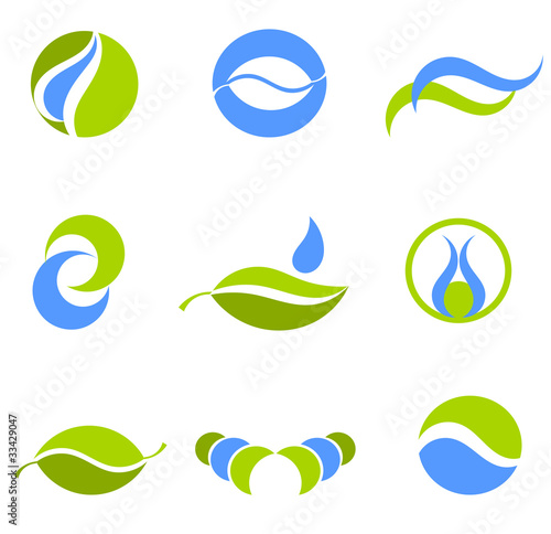 Vektor: Water and earth symbols Water and earth symbols