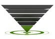 3D marketing conversion funnel used for rate analysis 3D marketing conversion funnel used for rate analysis